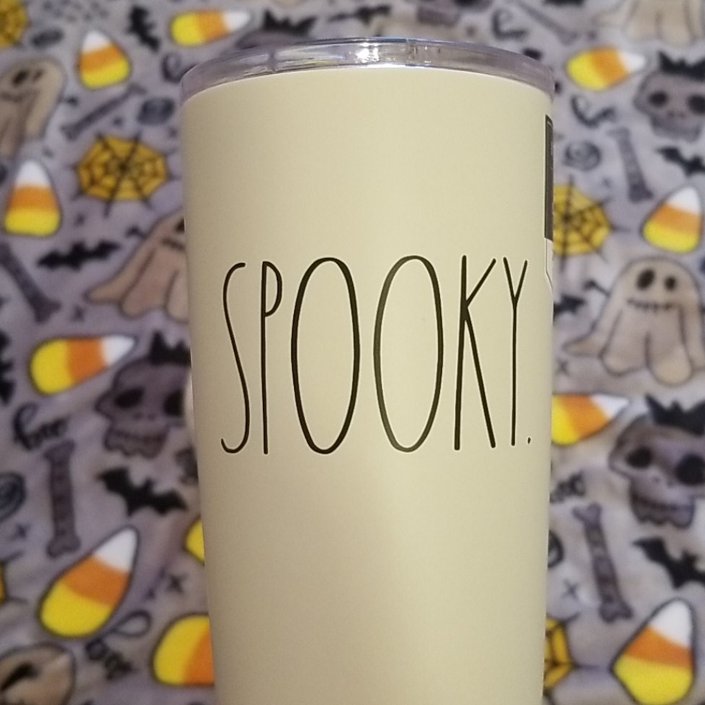 Rae Dunn Halloween Tumbler " Spooky " White NEW - Picture 2 of 6